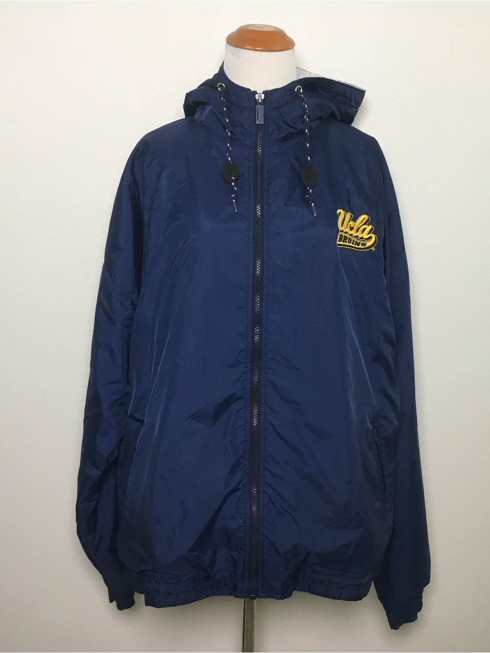 Gear For Sports Navy Hooded Windbreaker with Yellow UCLA Patch